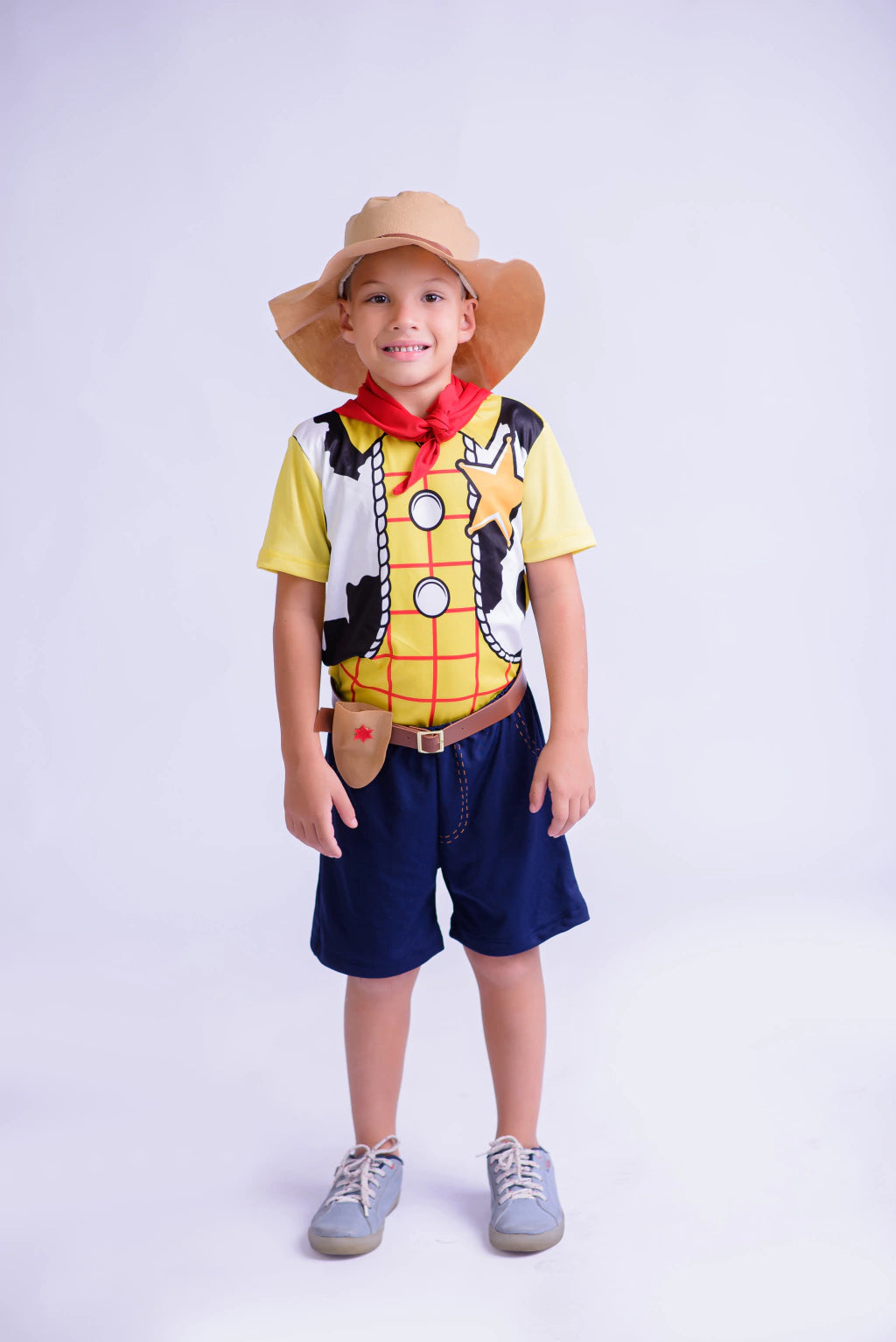 Fantasia Cowboy Aventureiro Infantil com Chapéu