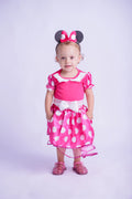 Fantasia Ratinha minnie Rosa Infantil com Tiara