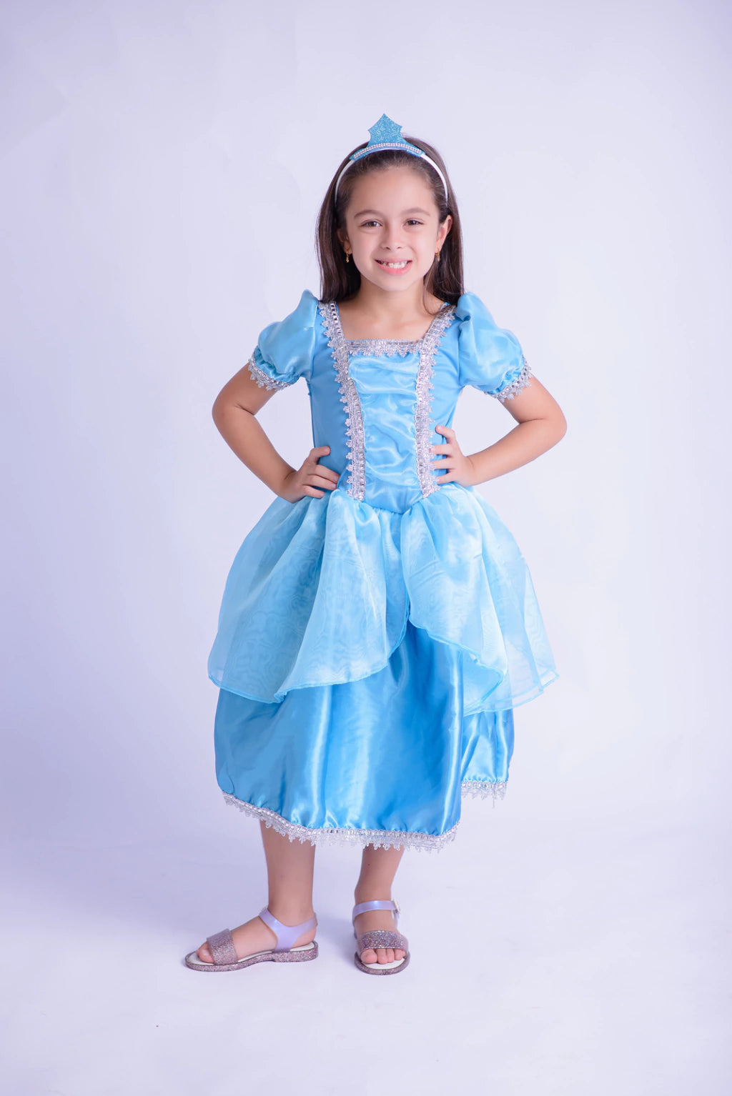 Fantasia Princesa Azul Clássica Infantil