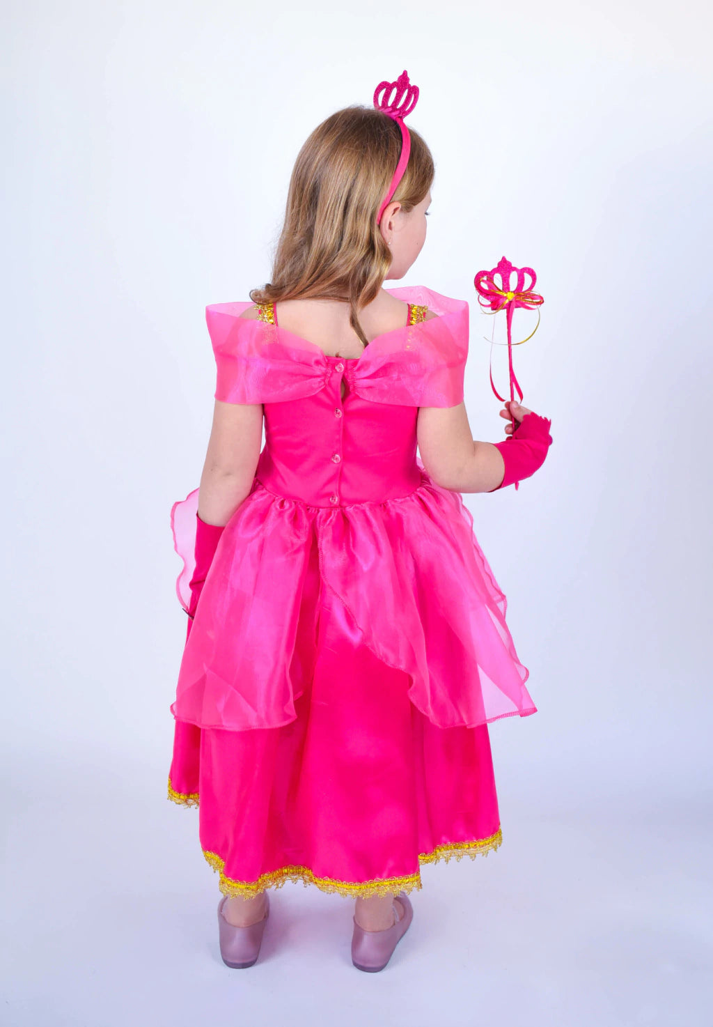 Fantasia Princesa Encanto Rosa Infantil Luxo com Acessórios