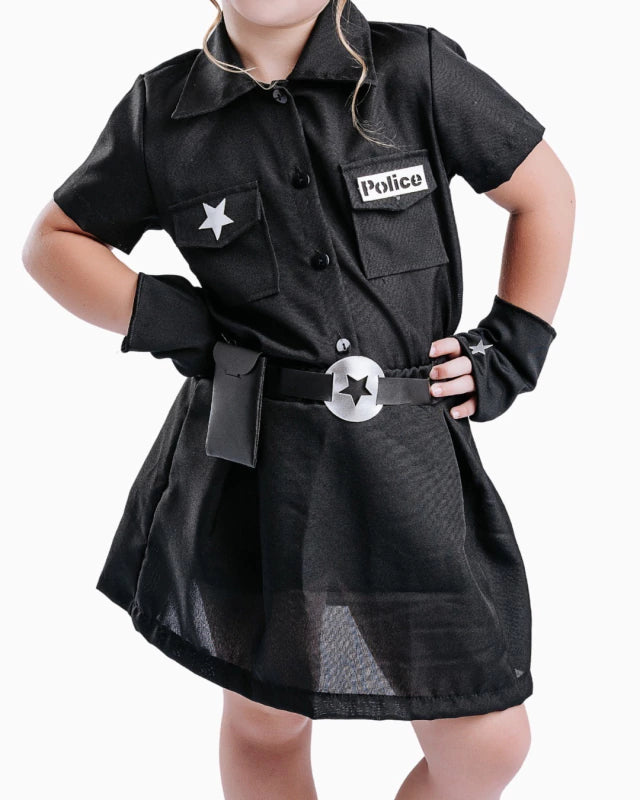 Fantasia Policial Elegante Infantil Feminina com Acessórios