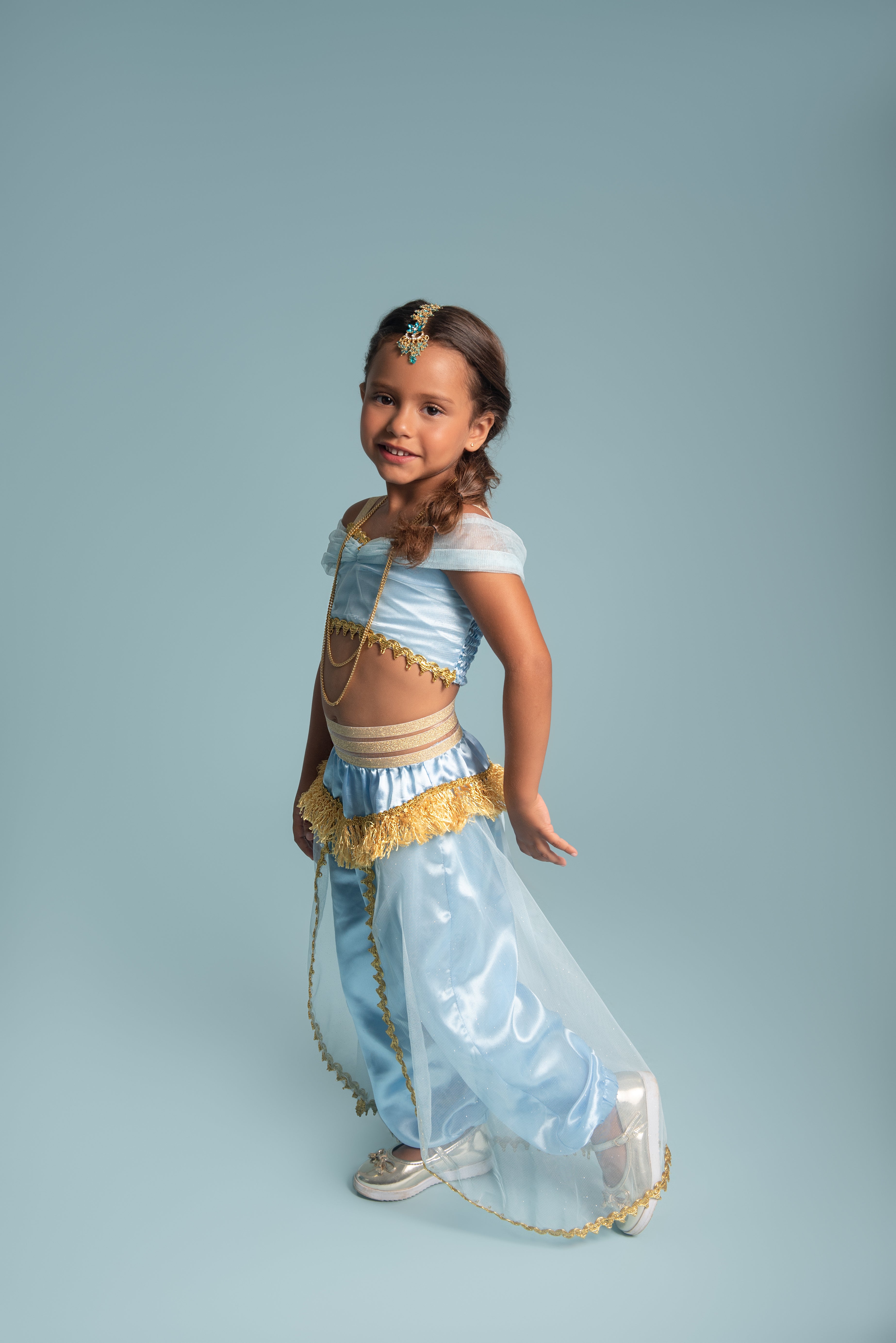 Fantasia Princesa do Oriente Azul Encanto Infantil