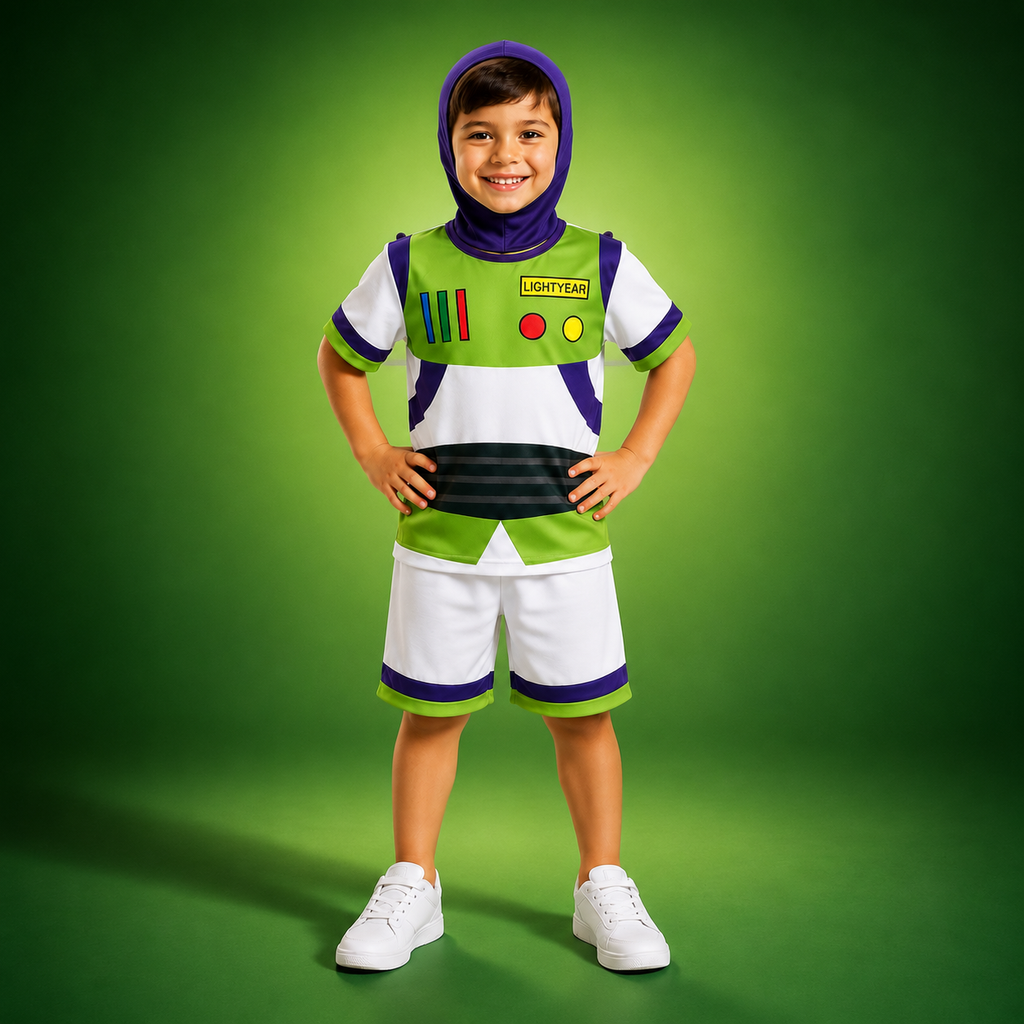 Fantasia Buzz Infantil com Asas e Capuz