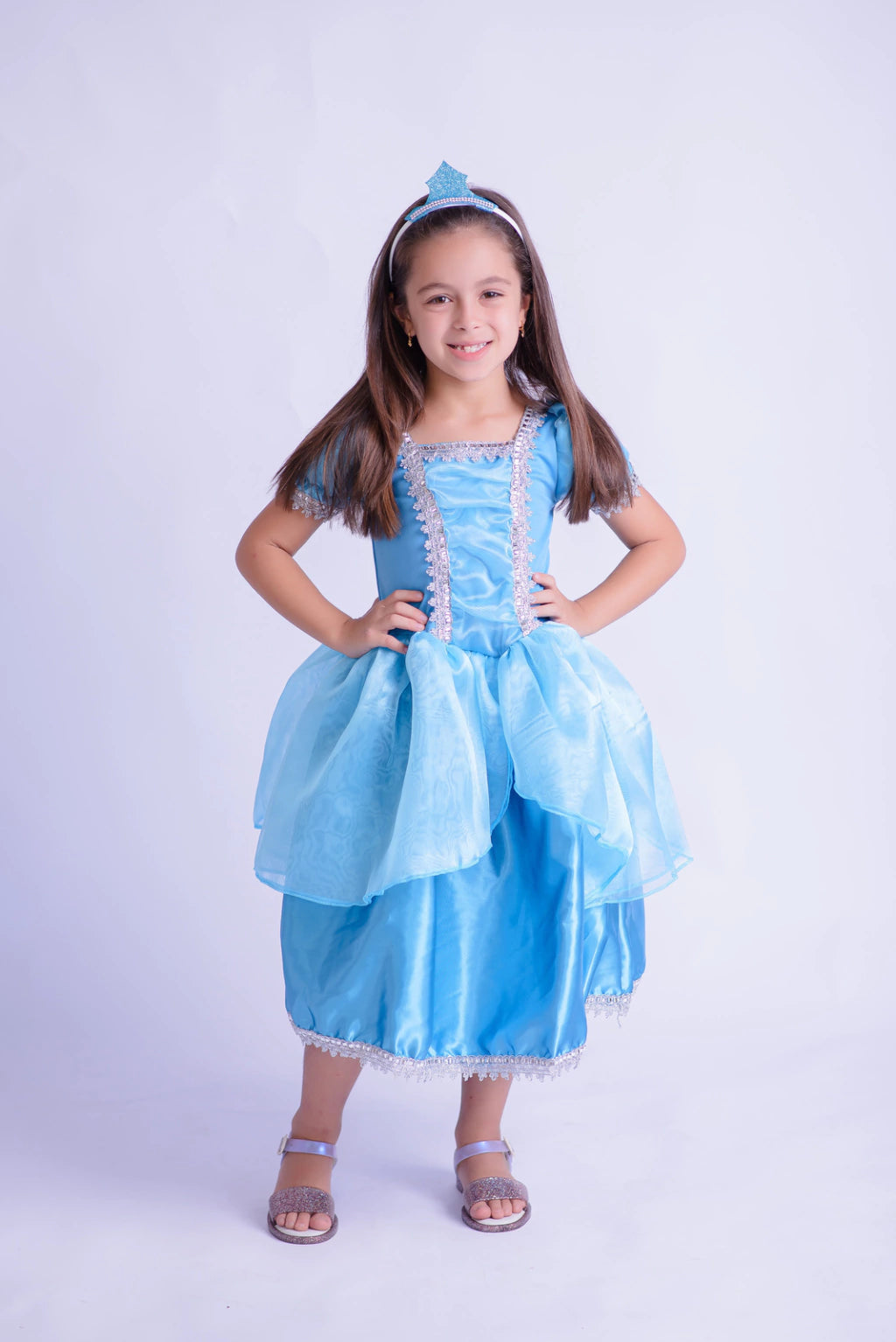 Fantasia Princesa Azul Clássica Infantil