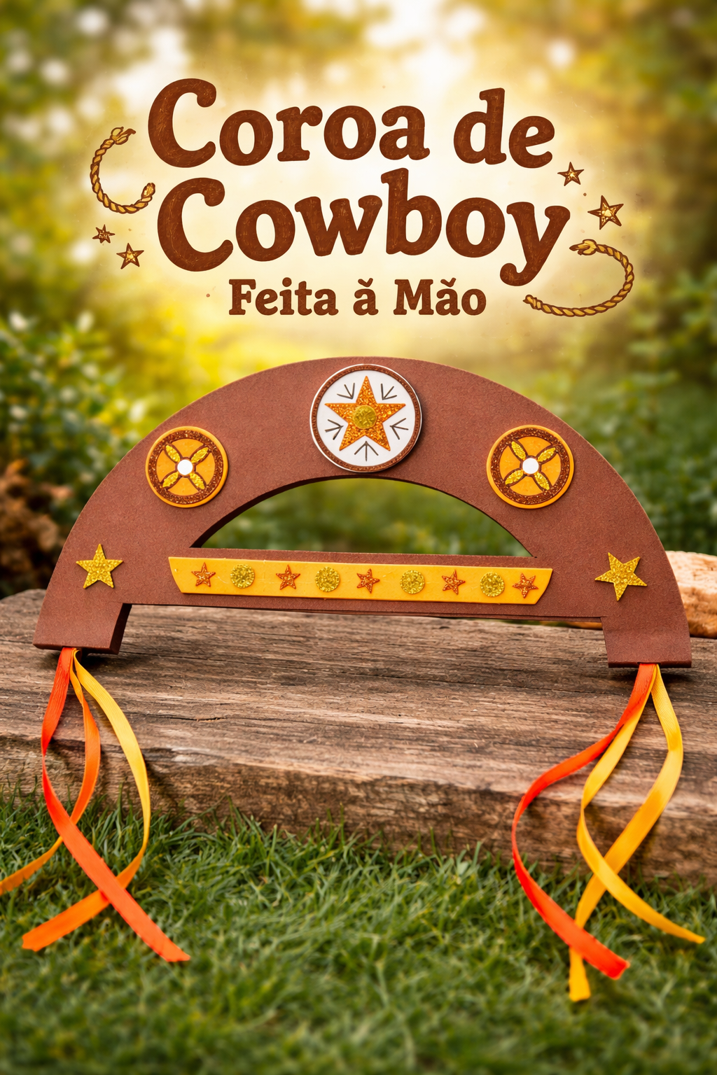 Coroa Cowboy Infantil em EVA – Acessório para Fantasia Festa Junina e Temática
