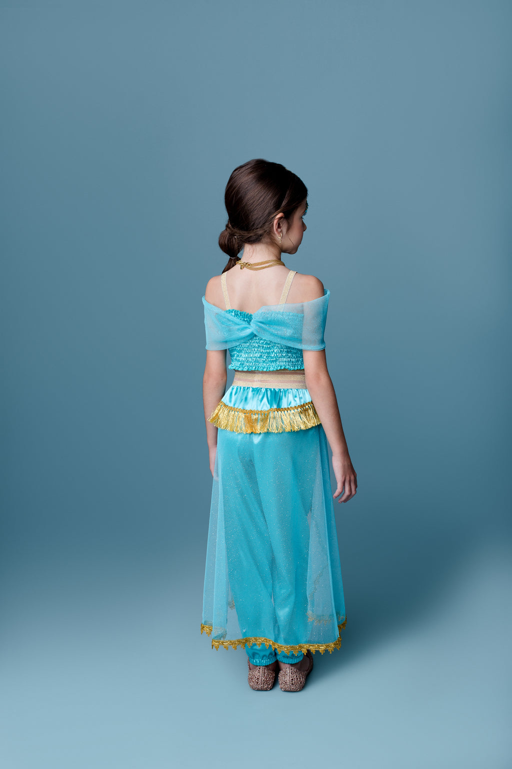 Fantasia Princesa do tapete do Oriente verde Encanto Infantil