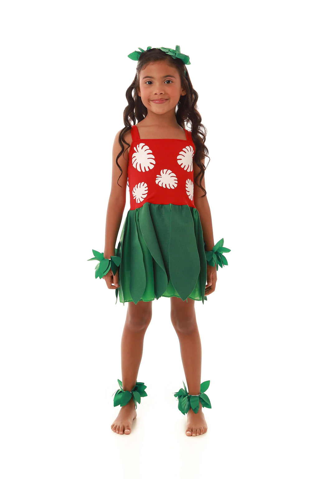 Fantasia Menina Tropical Havaiana Floral Infantil