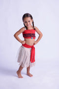 Fantasia Princesa da Ilha Encantada Infantil + Colar Com Pingente Inspirado no Oceano