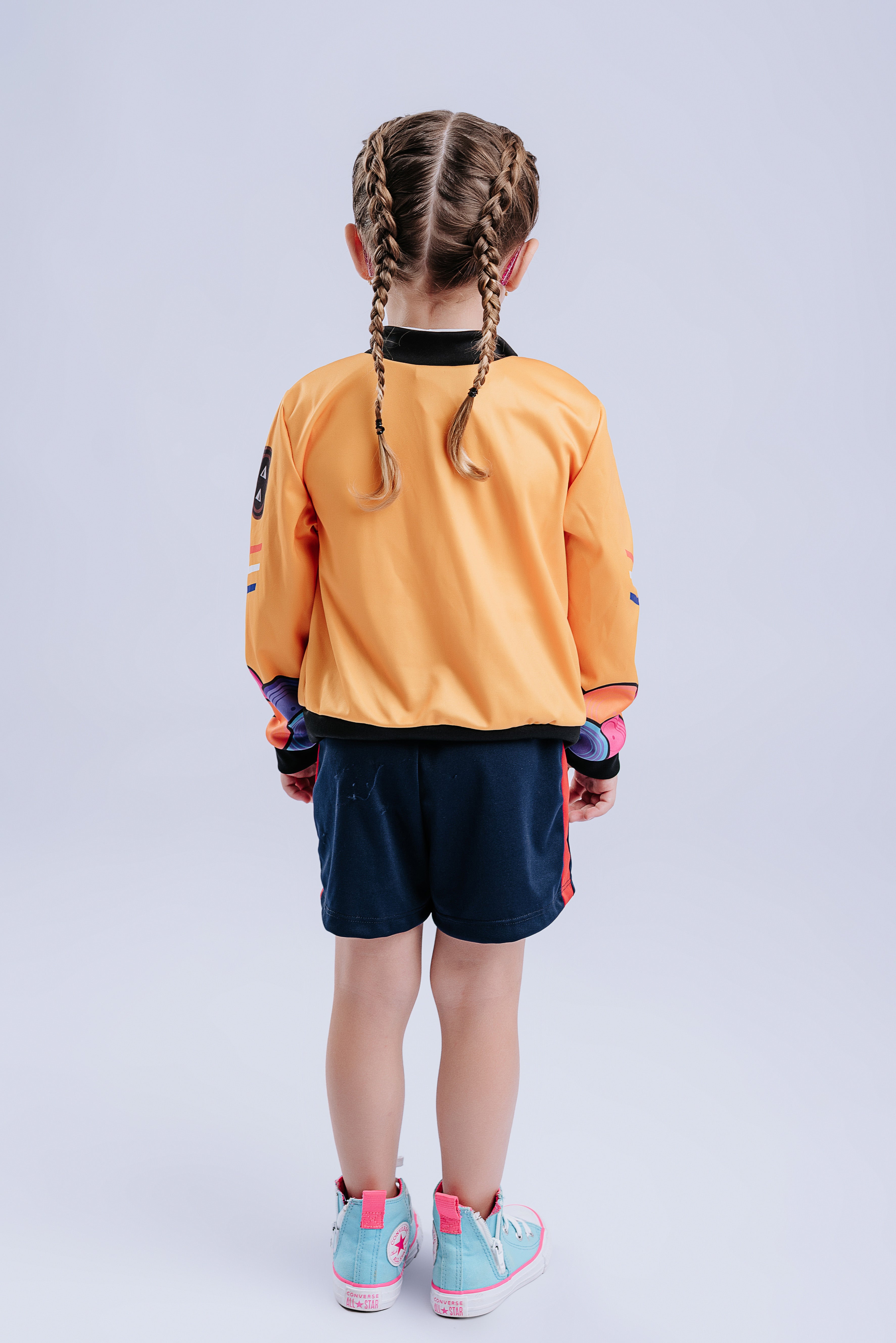 Fantasia K-pop Infantil Jaqueta Amarela Look Estilo Coreano Luxo