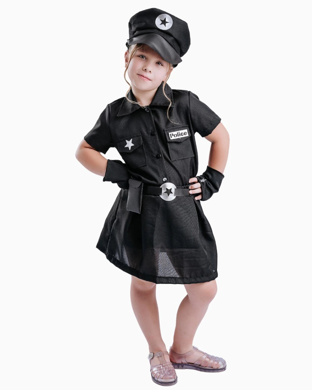 Fantasia Policial Elegante Infantil Feminina com Acessórios