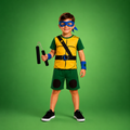 Fantasia Tartaruga Ninja Infantil com Máscara e Munhequeiras