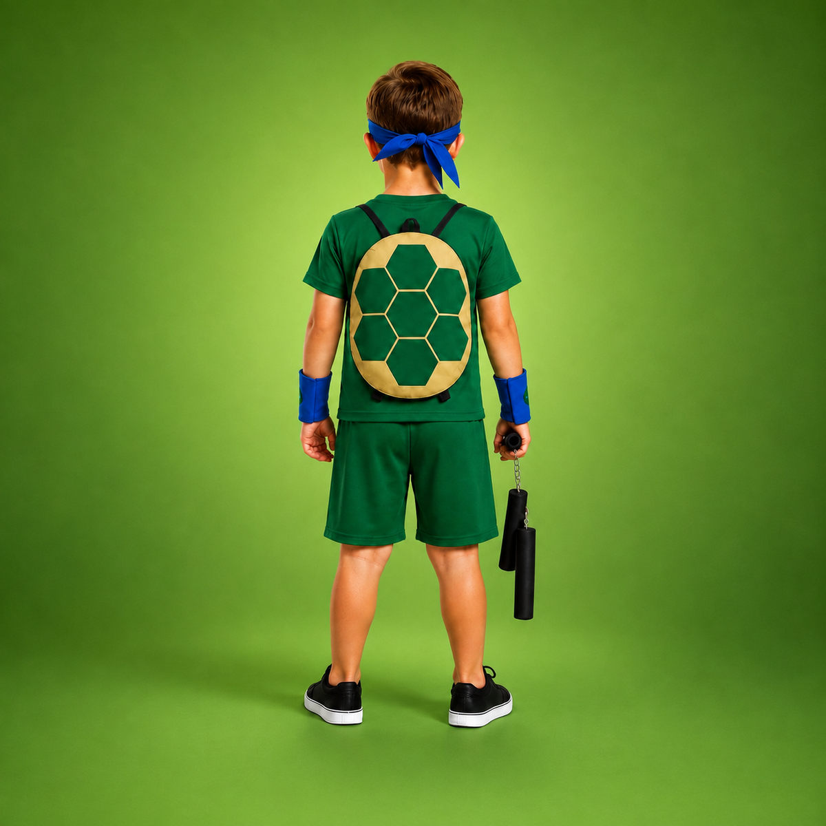 Fantasia Tartaruga Ninja Infantil com Máscara e Munhequeiras