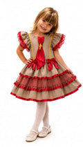 vestido junino cangaceira luxo