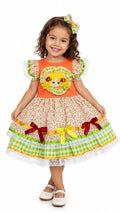 Vestido Caipira Infantil Boneca Junina Luxo