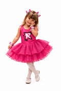Fantasia Infantil Rosa com Saia de Tule e Acessórios – Super Fofa