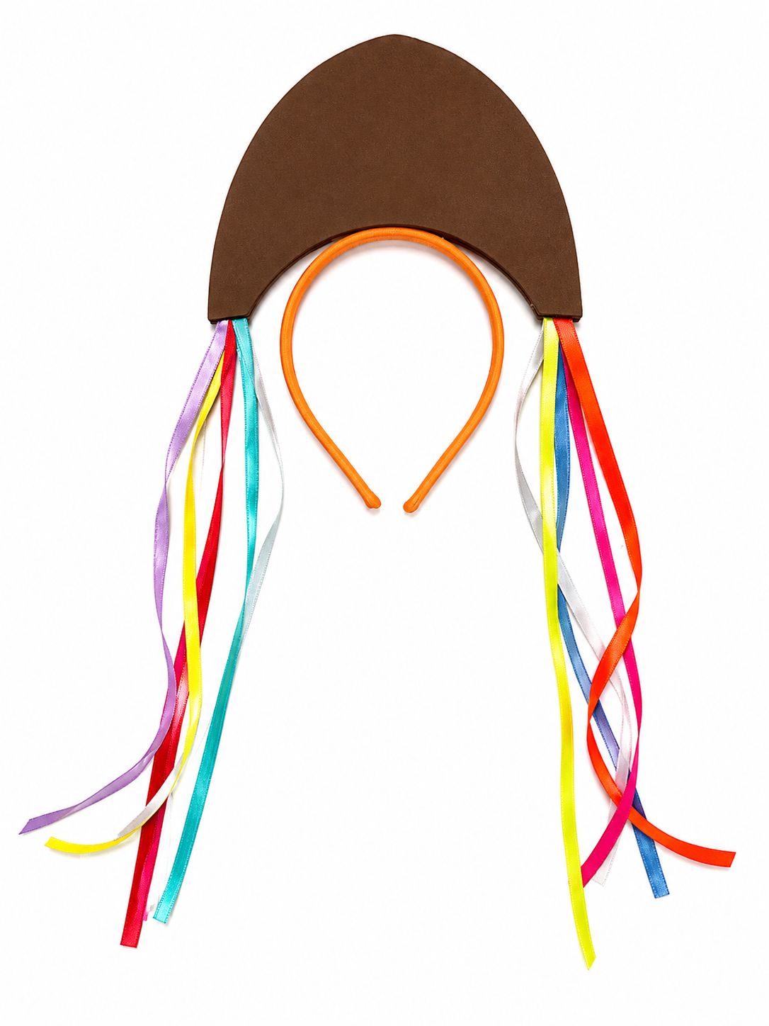 Tiara Festa Junina com Fitas Coloridas e Detalhes Decorativos