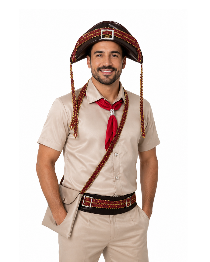 Fantasia Masculina Junina Cangaceiro Completa – Adulto