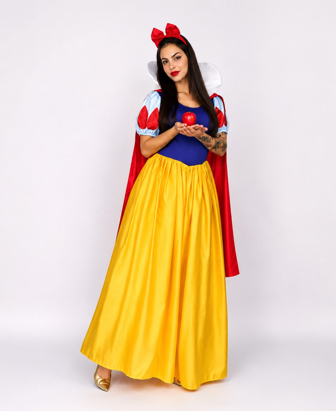 Fantasia Princesa Encantada Clássica da Maçã Feminina – Um visual mágico cheio de delicadeza e encanto! ✨🍎