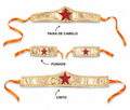 Tiara de Heroína Dourada com Estrela Vermelha – Acessório Fantasia Princesa Guerreira
