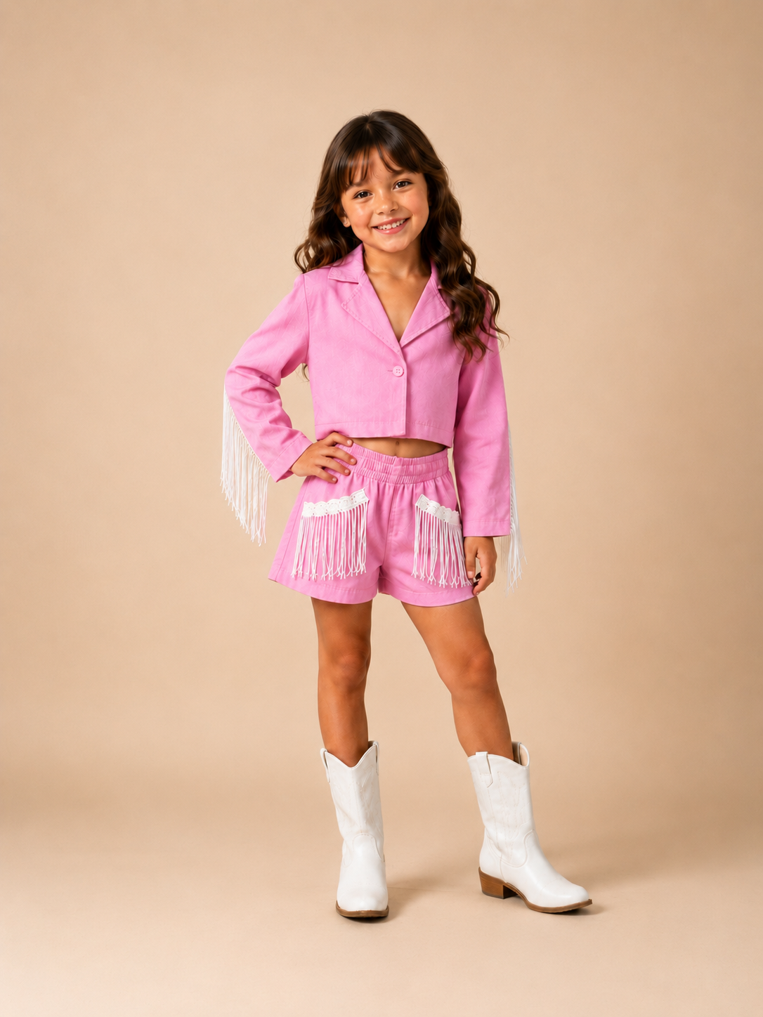 Fantasia Infantil Cowgirl Rosa|Boiadeira com estilo