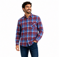 Camisa Xadrez Junina Azul Masculina