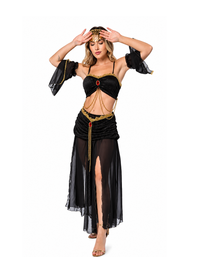 Fantasia Odalisca Negra Luxo – Rainha do Deserto