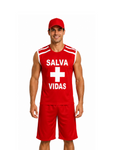 Fantasia Salva-Vidas Masculina Adulto 🚨🏖️