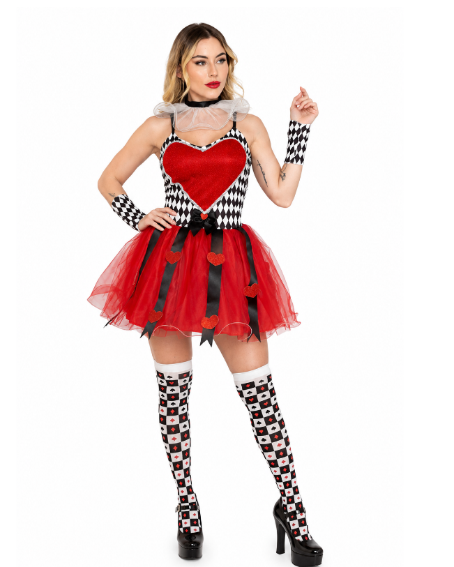 Fantasia Dama de Copas Luxo Feminina – Charme, elegância e um toque de magia