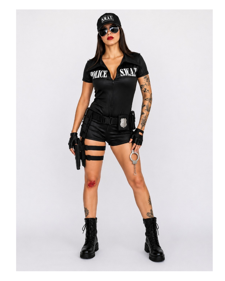 Fantasia SWAT/ Polícial Feminina – Operação Especial Tática 🚔